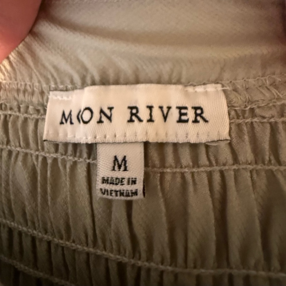 Moon River Green Sage Maxi Dress size M - Picture 2 of 5